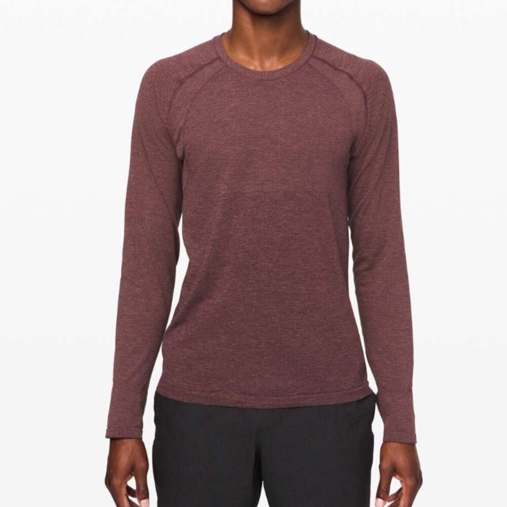 Men Lululemon Metal Vent Tech Long Sleeve 2.0 Red Dust Size Large Running